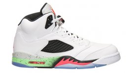 Air Jordan 5 White Infrared Poison Green