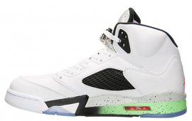 Air Jordan 5 White Infrared Poison Green