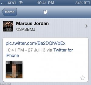 Jordan has since erased his Twitter account. That is a screenshot of this erased tweet taken on an iPhone