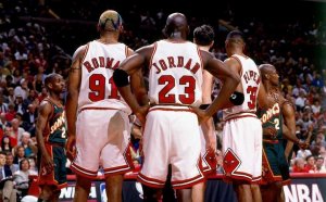 Michael Jordan Dennis Rodman Scottie Pippen