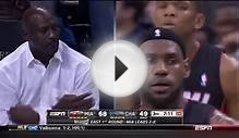 LeBron Stares Down Michael Jordan While Dunking