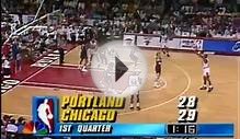 Michael Jordan - " 6 three pointers " / Bulls VS Trail