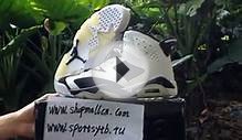 Nike Air Jordan Retro 6 White Black Mens Shoes at